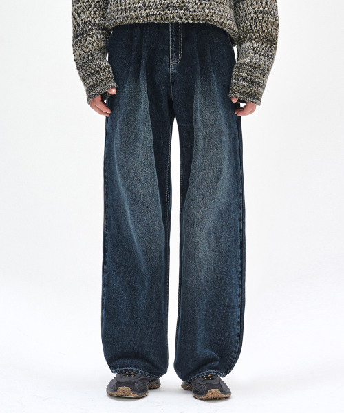 DECET(デケト)の「Dawn 2Pleats Wide Jeans DCPT007DBlueA(デニムパンツ・レディース・その他・26/28/30/32/34)」の7枚目の写真