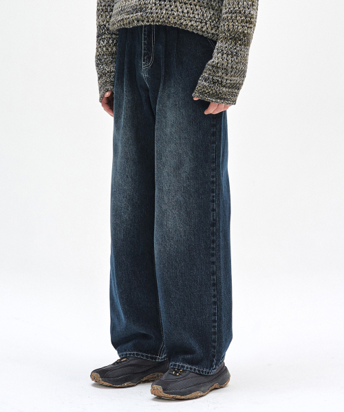 DECET(デケト)の「Dawn 2Pleats Wide Jeans DCPT007DBlueA(デニムパンツ・レディース・その他・26/28/30/32/34)」の6枚目の写真