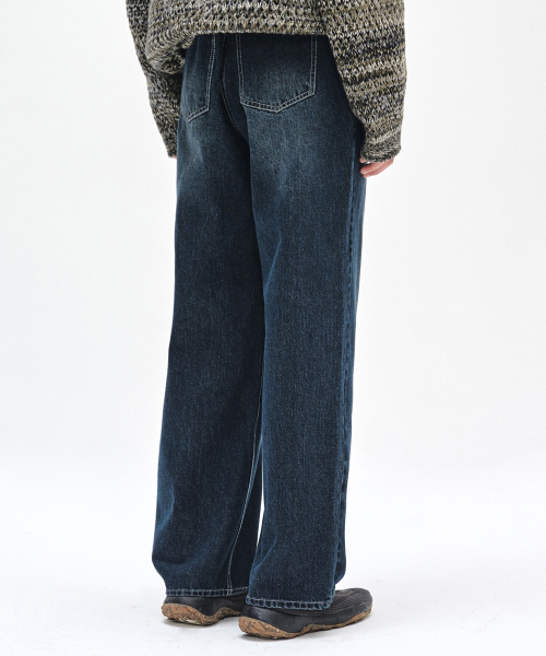 DECET(デケト)の「Dawn 2Pleats Wide Jeans DCPT007DBlueA(デニムパンツ・レディース・その他・26/28/30/32/34)」の4枚目の写真