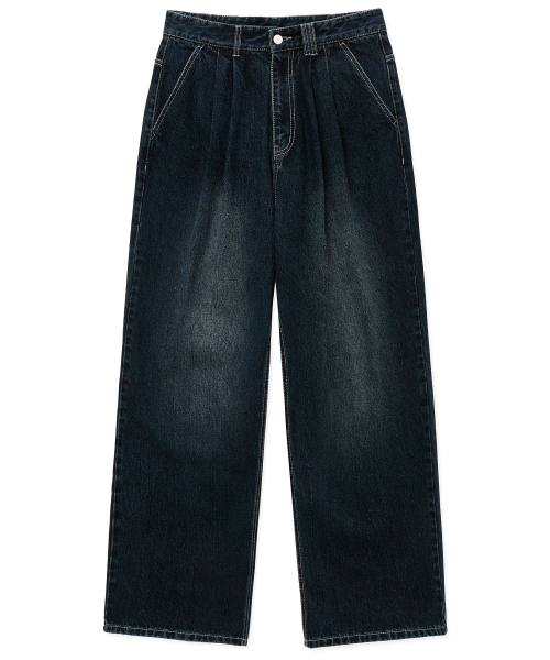 DECET(デケト)の「Dawn 2Pleats Wide Jeans DCPT007DBlueA(デニムパンツ・レディース・その他・26/28/30/32/34)」の3枚目の写真