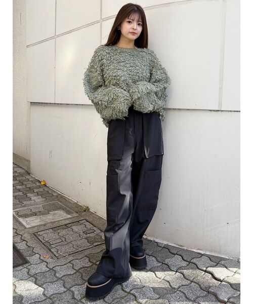 セール】ループヤーンボリュームスリーブニット（ニット/セーター