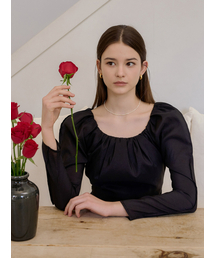Lautre Miu Puff Black Blouse