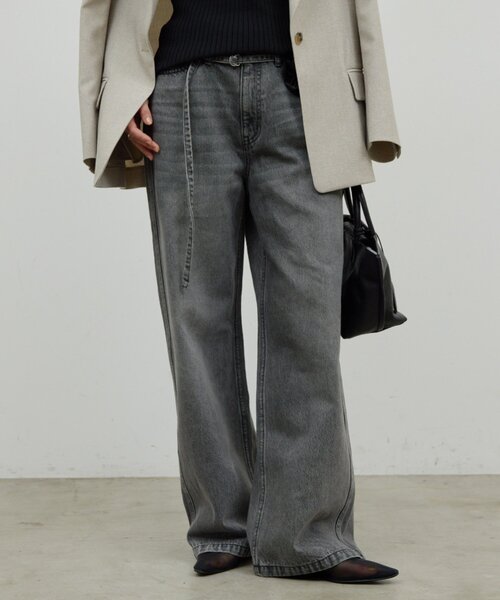 GALLARDAGALANTE（ガリャルダガランテ）の「ベルトデニム（デニムパンツ・レディース・ブルー/ライトグレー・1/0）」の9枚目の写真