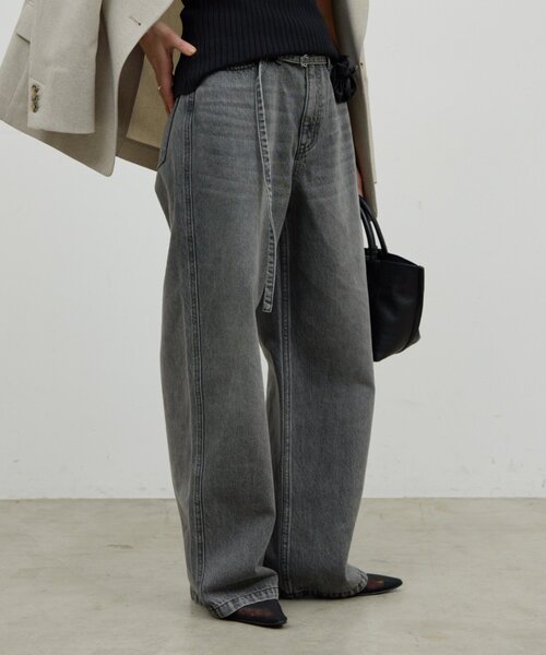 GALLARDAGALANTE（ガリャルダガランテ）の「ベルトデニム（デニムパンツ・レディース・ブルー/ライトグレー・1/0）」の8枚目の写真