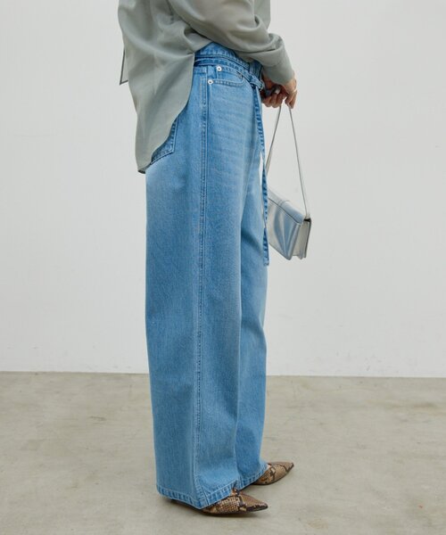 GALLARDAGALANTE（ガリャルダガランテ）の「ベルトデニム（デニムパンツ・レディース・ブルー/ライトグレー・1/0）」の11枚目の写真