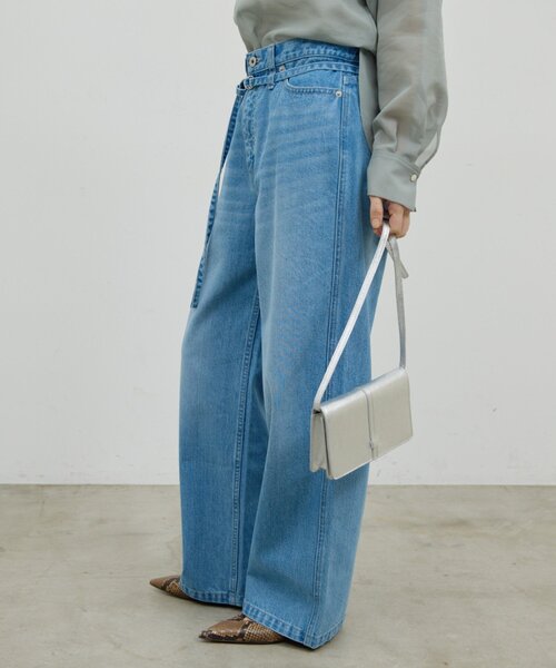 GALLARDAGALANTE（ガリャルダガランテ）の「ベルトデニム（デニムパンツ・レディース・ブルー/ライトグレー・1/0）」の10枚目の写真