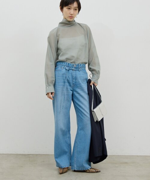 GALLARDAGALANTE（ガリャルダガランテ）の「ベルトデニム（デニムパンツ・レディース・ブルー/ライトグレー・1/0）」の20枚目の写真