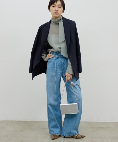 GALLARDAGALANTE（ガリャルダガランテ）の「ベルトデニム（デニムパンツ・レディース・ブルー/ライトグレー・1/0）」の17枚目の写真