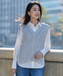 ICB（アイシービー）の「コットンツイスター ニットベスト（ベスト）」