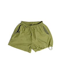 WHILE（ワイル）の「ハーフバルーンクライミングパンツ 夏登山服 ショートパンツ ストリング (オリーブグリーン)（その他パンツ）」
