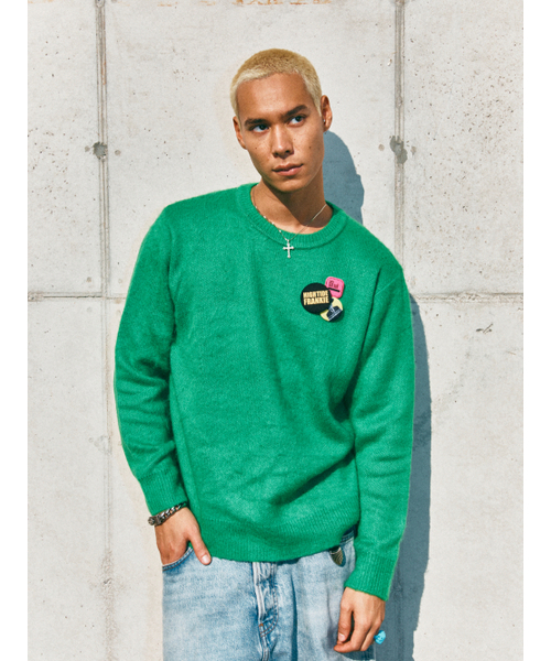 HIGHTIDEFRANKIE(ハイタイドフランキー)の「Frankie 3 Pins Round Knit Green(ニット/セーター・メンズ・グリーン・FREE)」の5枚目の写真