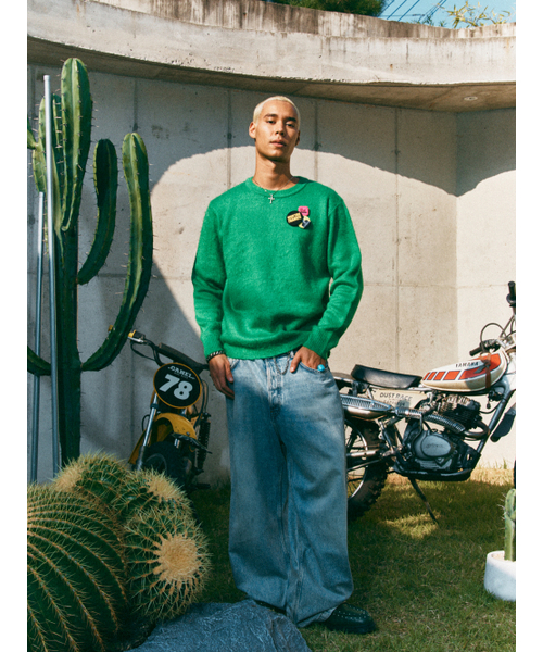 HIGHTIDEFRANKIE(ハイタイドフランキー)の「Frankie 3 Pins Round Knit Green(ニット/セーター・メンズ・グリーン・FREE)」の6枚目の写真