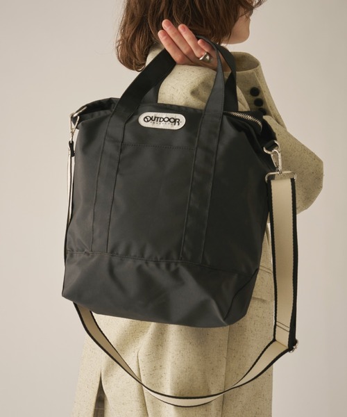 AIC.（エーアイシー）の「OUTDOOR Stripe Tape 2way Tote（トートバッグ・レディース・その他1/ブラック・FREE）」の2枚目の写真