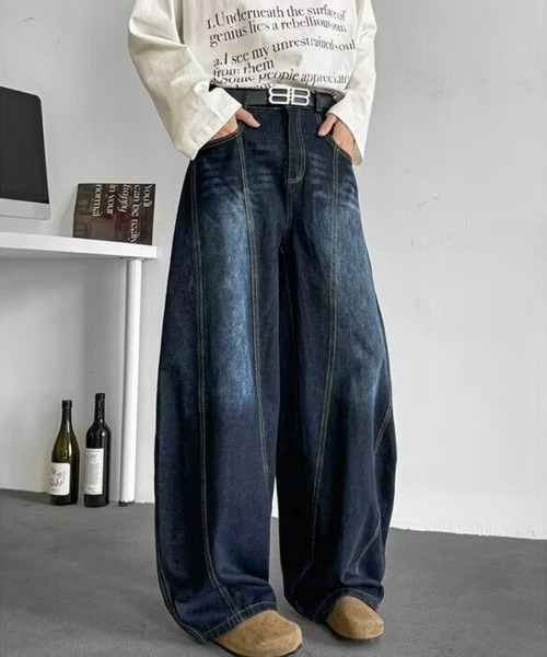 REBALANCE(リバランス)の「ワイドカーブドデニム(デニムパンツ・メンズ・A・MEDIUM/LARGE/X-LARGE)」の5枚目の写真