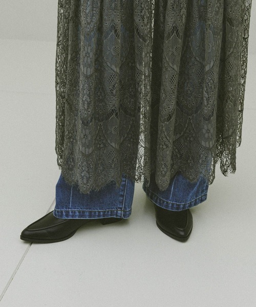 GLOBAL WORK（グローバルワーク）の「HugmeニットレーススカートSET/601261（ワンピース・レディース・グレー×ホワイト/ブラック×グレー/ホワイト×ブルー・LARGE/MEDIUM）」の13枚目の写真