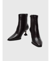 EIMY ISTOIRE | デザインヒールスクエアトゥブーツ(ブーツ)