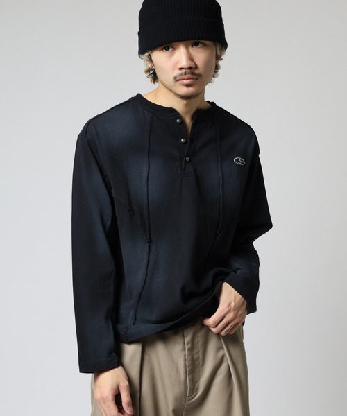 bike star(バイクスター)の「RESHAM ウォッシュ切替えヘンリーネックロンT(Tシャツ/カットソー・メンズ・ホワイト/ブラック・M/L)」の10枚目の写真