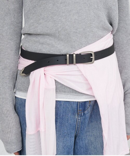 SHENERY（シーナリー）の「シルバーバッグルベルト（ベルト・レディース・ダークブラウン/ブラック・FREE）」の2枚目の写真