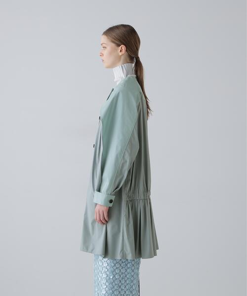 ADORE（アドーア）の「◆パウダータフタジャケット（ノーカラージャケット・レディース・ネイビー/グリーン・38）」の9枚目の写真