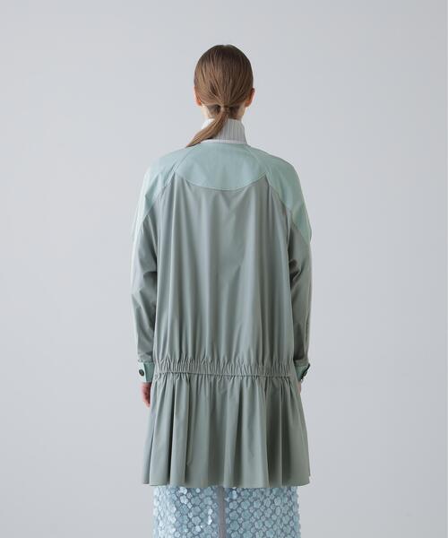 ADORE（アドーア）の「◆パウダータフタジャケット（ノーカラージャケット・レディース・ネイビー/グリーン・38）」の10枚目の写真