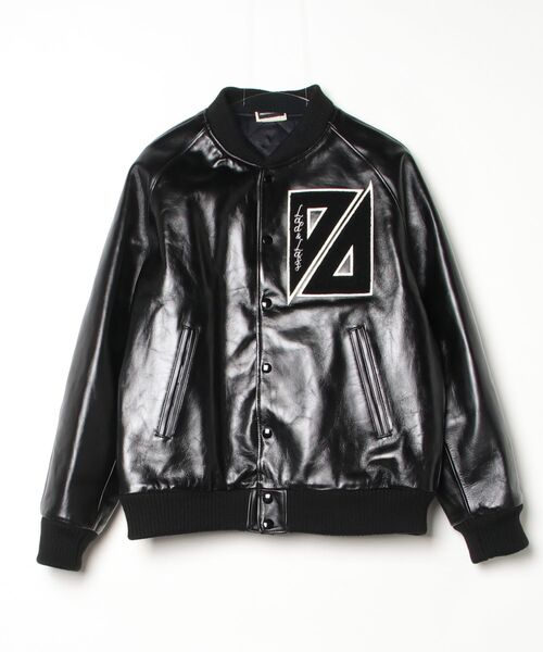 PRESTIGE APPAREL(プレステージアパレル)の「PRESTIGE APPAREL PA VARSITY LEATHER JACKET(スタジャン・メンズ・ブラック・MEDIUM)」の1枚目の写真