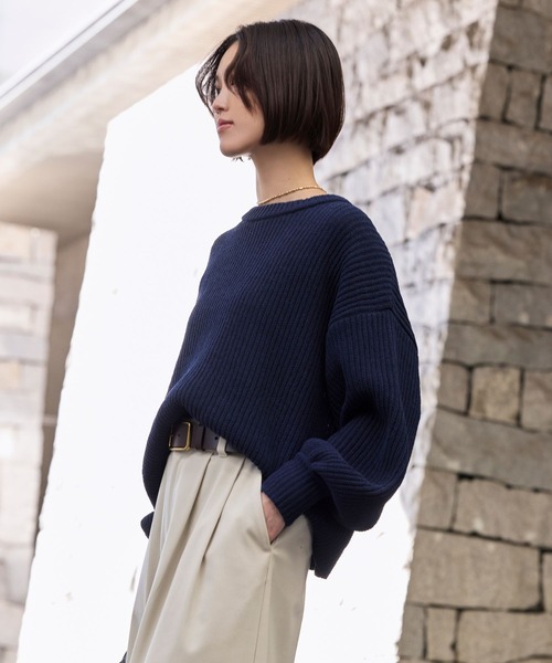 BAYFLOW（ベイフロー）の「【KARENさんコラボ】スラックス（スラックス・レディース・グレイッシュベージュ/ネイビー・SMALL/MEDIUM）」の10枚目の写真