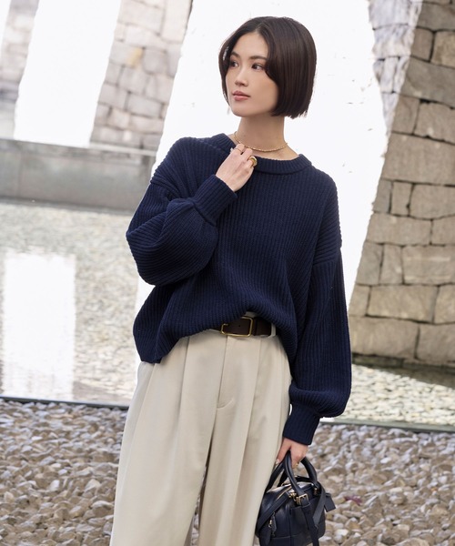 BAYFLOW（ベイフロー）の「【KARENさんコラボ】スラックス（スラックス・レディース・グレイッシュベージュ/ネイビー・SMALL/MEDIUM）」の11枚目の写真