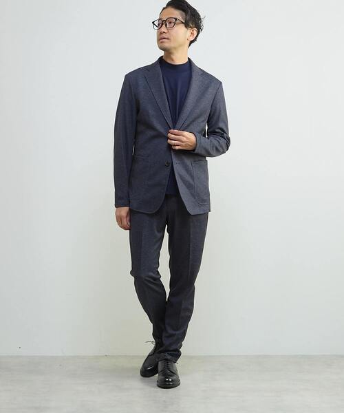 MEN'S MELROSE（メンズメルローズ）の「スーパー100ウォッシャブルウールモックネックTシャツ（Tシャツ/カットソー・メンズ・ブラウン/ネイビー/ブラック・3/4）」の12枚目の写真