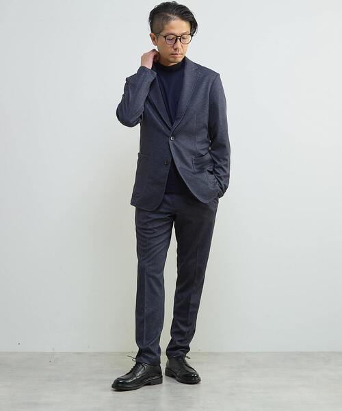 MEN'S MELROSE（メンズメルローズ）の「スーパー100ウォッシャブルウールモックネックTシャツ（Tシャツ/カットソー・メンズ・ブラウン/ネイビー/ブラック・3/4）」の13枚目の写真