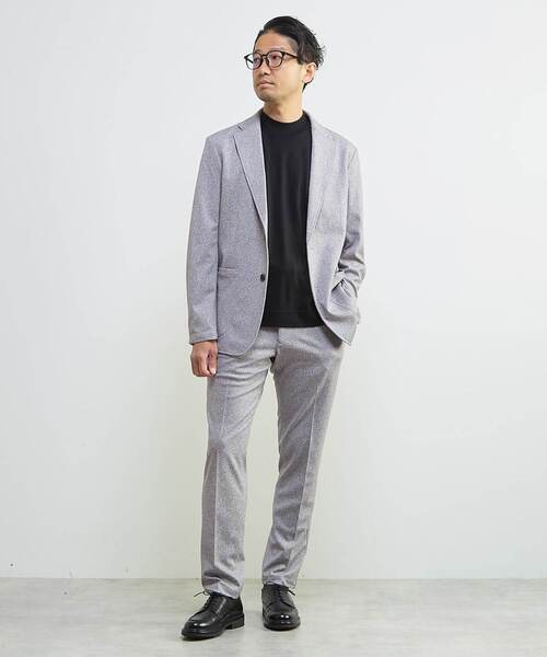 MEN'S MELROSE（メンズメルローズ）の「スーパー100ウォッシャブルウールモックネックTシャツ（Tシャツ/カットソー・メンズ・ブラウン/ネイビー/ブラック・3/4）」の7枚目の写真