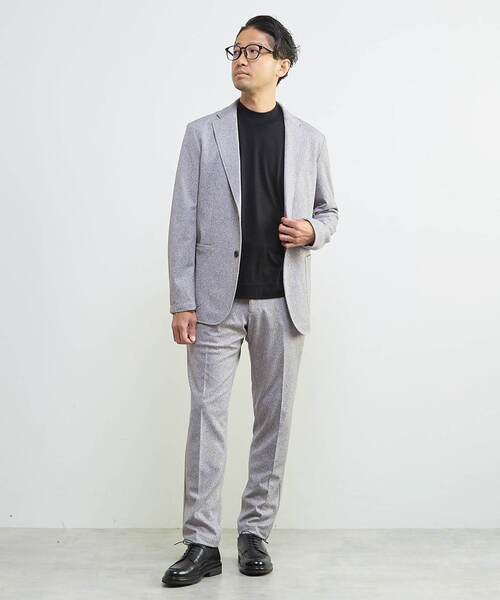 MEN'S MELROSE（メンズメルローズ）の「スーパー100ウォッシャブルウールモックネックTシャツ（Tシャツ/カットソー・メンズ・ブラウン/ネイビー/ブラック・3/4）」の8枚目の写真