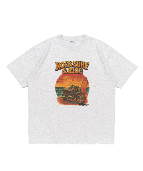 COSO(コソ)の「コソラックサーフライド半袖Tシャツ (ライトグレー)(Tシャツ/カットソー・レディース・ライトグレー・S/M/L)」の1枚目の写真