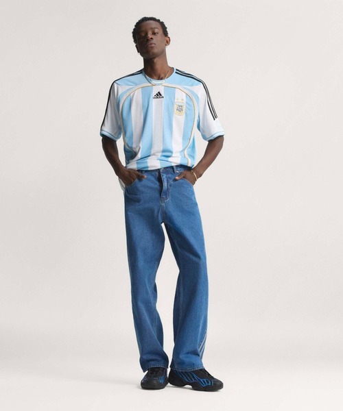 adidas(アディダス)の「adidas/アディダス FIREBIRD ADICOLOR ウォッシュ加工トラック デニムパンツ 秋 秋服 2026年秋冬(デニムパンツ・メンズ・ブルー・28/36/34/32/30/33)」の6枚目の写真