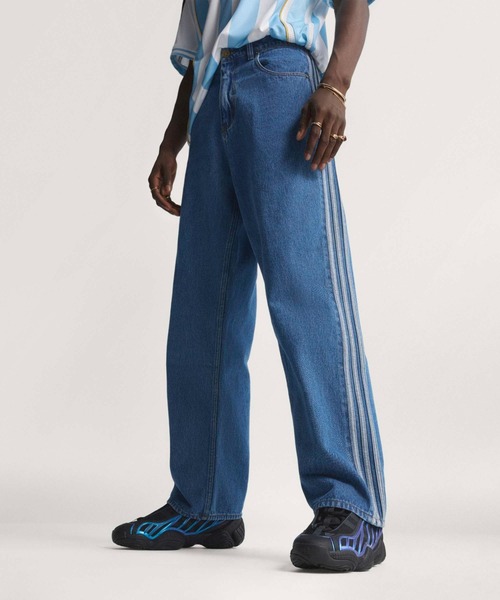 adidas(アディダス)の「adidas/アディダス FIREBIRD ADICOLOR ウォッシュ加工トラック デニムパンツ 秋 秋服 2026年秋冬(デニムパンツ・メンズ・ブルー・28/36/34/32/30/33)」の5枚目の写真