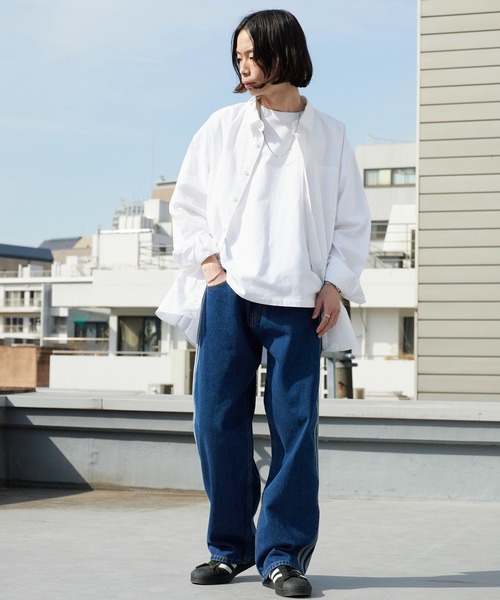 adidas(アディダス)の「adidas/アディダス FIREBIRD ADICOLOR ウォッシュ加工トラック デニムパンツ 秋 秋服 2026年秋冬(デニムパンツ・メンズ・ブルー・28/36/34/32/30/33)」の17枚目の写真