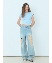 Cap Sleeve T-Shirt Sky Blue