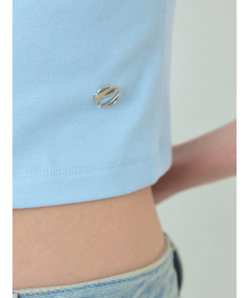 ETMON(エトモン)の「Cap Sleeve T-Shirt Sky Blue(Tシャツ/カットソー・レディース・その他・FREE)」の3枚目の写真