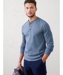 BANANA REPUBLIC FACTORY STORE スタンダードフィット ミニリブ ヘンリーTシャツ 長袖ロンT