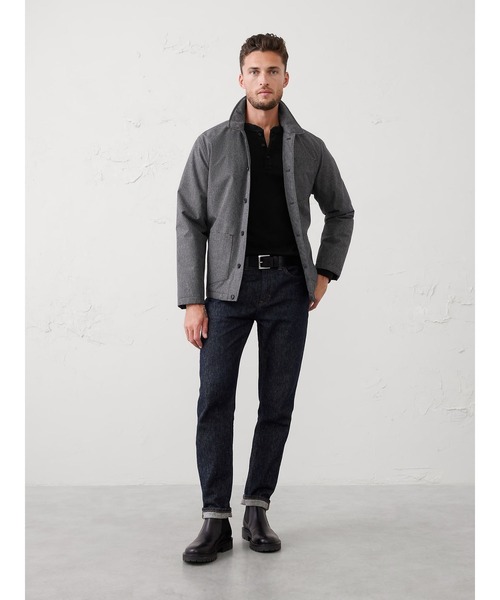 BANANA REPUBLIC FACTORY STORE(バナナリパブリック ファクトリーストア)の「BANANA REPUBLIC FACTORY STORE スタンダードフィット ミニリブ ヘンリーTシャツ 長袖ロンT(Tシャツ/カットソー・メンズ・ブラック/サックスブルー/オリーブ・S/XL/L/M)」の6枚目の写真