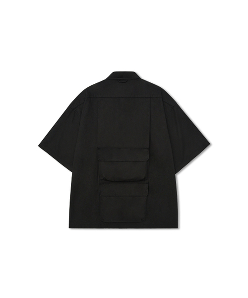 ANGLAN（アングラン）の「Slather Utility Pocket Half Shirt - Black（シャツ/ブラウス・メンズ・その他・ONE SIZE）」の9枚目の写真