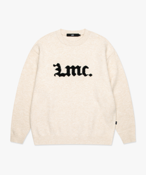 GOTHIC NAME KNIT SWEATER cream（ニット/セーター）｜LMC（ ）の