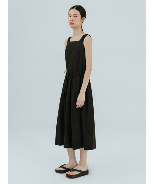 ETMON(エトモン)の「Apron Side Strap Dress Black(ワンピース・レディース・その他・FREE)」の1枚目の写真