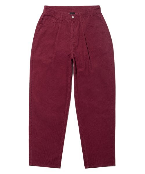 TAG COLOR CORDUROY PANTS - BURGUNDY
