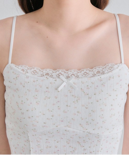 OLIVE des OLIVE(オリーブデオリーブ)の「裾レースキャミ(キャミソール・レディース・オフホワイト/ブラック/ピンク・FREE)」の10枚目の写真