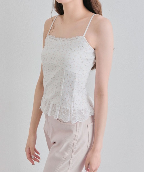 OLIVE des OLIVE(オリーブデオリーブ)の「裾レースキャミ(キャミソール・レディース・オフホワイト/ブラック/ピンク・FREE)」の15枚目の写真