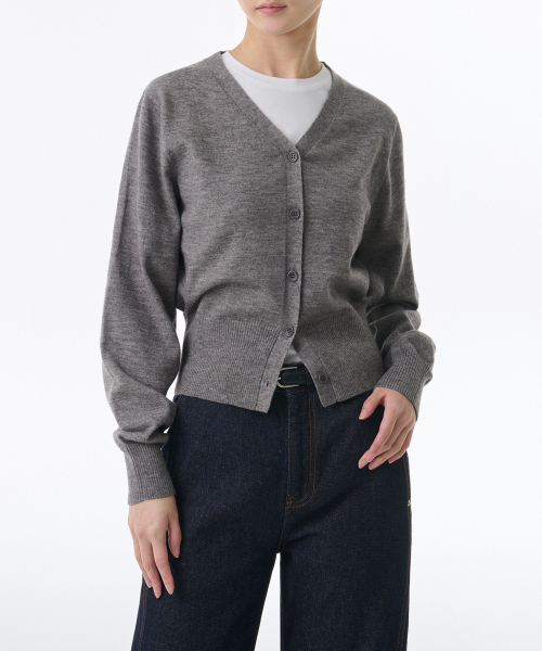 MUSINSA STANDARD WOMAN（ムシンサスタンダードウーマン）の「ウィメンズエッセンシャルカーディガン[ミディアムグレー]（カーディガン/ボレロ・レディース・その他・LARGE/MEDIUM/SMALL/X-SMALL）」の9枚目の写真