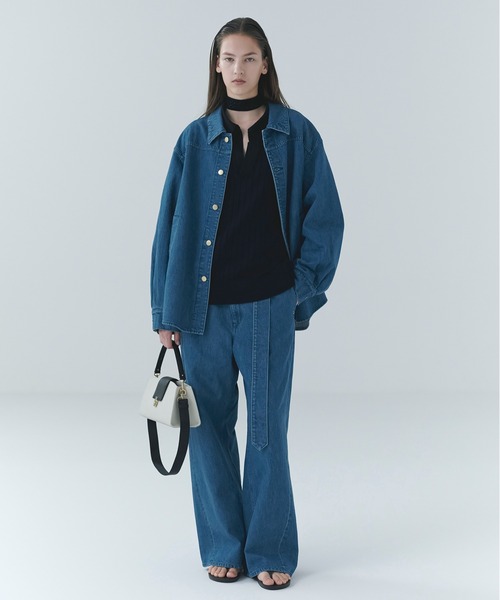 CULLNI(クルニ)の「Front Fly Denim Minimum Jacket(デニムジャケット・メンズ・ブルー/ネイビー/ブラック・2/1/0)」の5枚目の写真