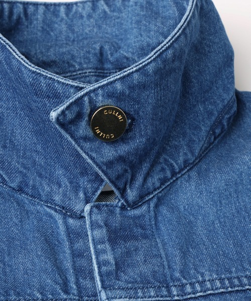 CULLNI(クルニ)の「Front Fly Denim Minimum Jacket(デニムジャケット・メンズ・ブルー/ネイビー/ブラック・2/1/0)」の11枚目の写真