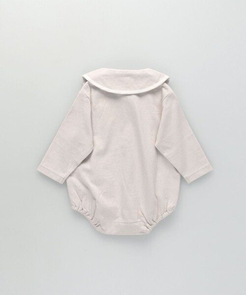 BRANSHES（ブランシェス）の「丸襟カバーオール（ロンパース・キッズ・ブラウン/ベージュ・80/70）」の9枚目の写真