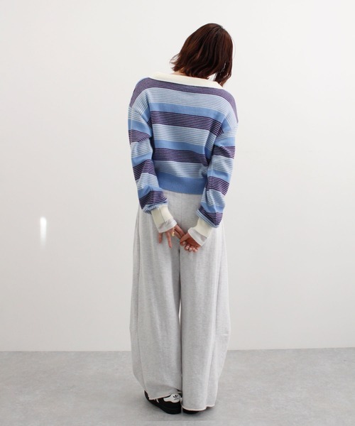 ABYS(アビス)の「グラデーションボーダーニットカーディガン(カーディガン/ボレロ・レディース・ブルー/ピンク/グレー・FREE)」の14枚目の写真
